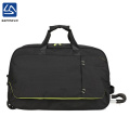 sannovo black polyester business travel bag with wheels